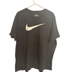 Nike Swoosh Logo Tee Shirt Black XXL “The Nike Tee” Just Do It – Size 2XL